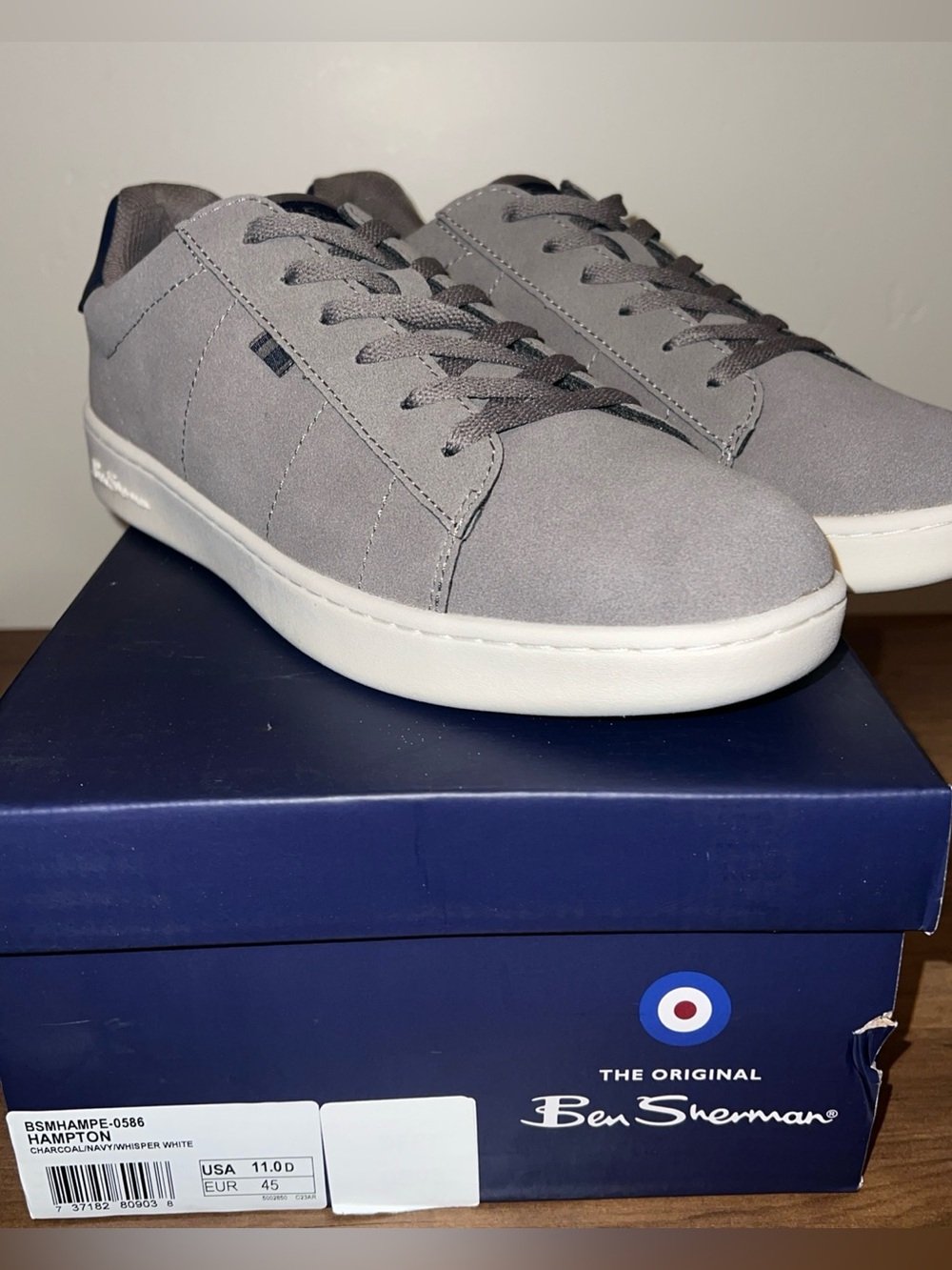 Ben Sherman Hampton Men's Grey Low-Top Casual Sneakers